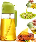 2-in-1 Oil Sprayer & Dispenser 500ML | Fine Mist Cooking Oil Spray Bottle | Leakproof Oil Pourer for Kitchen
