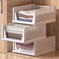 3 Pcs 3-Layer Wardrobe Organizer | Foldable & Stackable Clothes Storage Box | Multipurpose Almirah & Cupboard Organizer